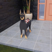 Load image into Gallery viewer, Image of a super cute Doberman flower pot in the most adorable 3D Doberman design