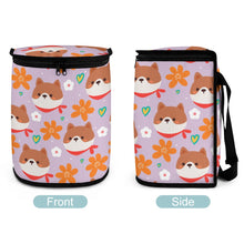Load image into Gallery viewer, Flowery Shiba Love Multipurpose Car Storage Bag - 5 Colors-Car Accessories-Bags, Car Accessories, Shiba Inu-6