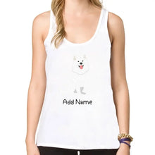 Load image into Gallery viewer, Personalized Samoyed Mom Yoga Tank Top-Shirts &amp; Tops-Apparel, Dog Mom Gifts, Samoyed, Shirt, T Shirt-Yoga Tank Top-White-XS-1