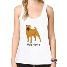 Load image into Gallery viewer, Personalized Shar Pei Mom Yoga Tank Top-Shirts &amp; Tops-Apparel, Dog Mom Gifts, Shar Pei, Shirt, T Shirt-Yoga Tank Top-White-XS-1