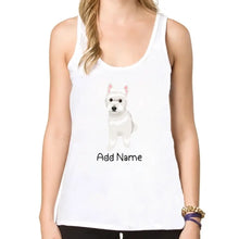 Load image into Gallery viewer, Personalized Westie Mom Yoga Tank Top-Shirts &amp; Tops-Apparel, Dog Mom Gifts, Shirt, T Shirt, West Highland Terrier-Yoga Tank Top-White-XS-1