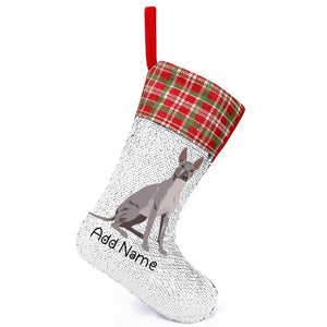 Personalized Dog Lovers Shiny Sequin Christmas Stocking-Personalized Dog Gifts-Christmas, Home Decor-Sequinned Christmas Stocking-Sequinned Silver White-One Size-2