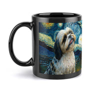 Starry Night Lhasa Apso Coffee Mug-Mug-Home Decor, Lhasa Apso, Mugs-Black-5
