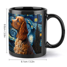 Load image into Gallery viewer, Starry Night Cocker Spaniel Coffee Mug-Mug-Cocker Spaniel, Home Decor, Mugs-Black-6
