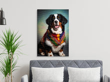 Load image into Gallery viewer, Swiss Attire Bernese Mountain Dog Wall Art Poster-Art-Bernese Mountain Dog, Dog Art, Dog Dad Gifts, Dog Mom Gifts, Home Decor, Poster-7