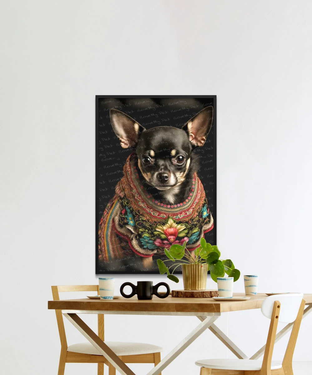 ARTCANVAS Chihuahua Mexican Dog Black White Canvas Art Print newest