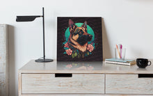 Load image into Gallery viewer, Guardian in Bloom German Shepherd Wall Art Poster-Art-Dog Art, Dog Dad Gifts, Dog Mom Gifts, German Shepherd, Home Decor, Poster-5