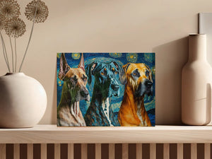 Starry Night Serenade Great Danes Wall Art Poster-Art-Dog Art, Dog Dad Gifts, Dog Mom Gifts, Great Dane, Home Decor, Poster-4