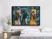 Load image into Gallery viewer, Starry Night Serenade Great Danes Wall Art Poster-Art-Dog Art, Dog Dad Gifts, Dog Mom Gifts, Great Dane, Home Decor, Poster-5