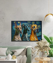 Load image into Gallery viewer, Starry Night Serenade Great Danes Wall Art Poster-Art-Dog Art, Dog Dad Gifts, Dog Mom Gifts, Great Dane, Home Decor, Poster-6