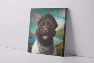 Beretted Charisma Chocolate Labrador Wall Art Poster-Art-Chocolate Labrador, Dog Art, Home Decor, Labrador, Poster-3