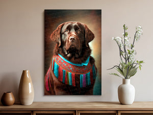 Traditional Tapestry Chocolate Labrador Wall Art Poster-Art-Chocolate Labrador, Dog Art, Dog Dad Gifts, Dog Mom Gifts, Home Decor, Labrador, Poster-8