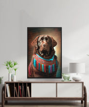 Load image into Gallery viewer, Traditional Tapestry Chocolate Labrador Wall Art Poster-Art-Chocolate Labrador, Dog Art, Dog Dad Gifts, Dog Mom Gifts, Home Decor, Labrador, Poster-8