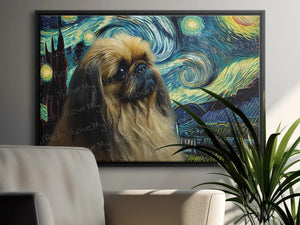 Starry Night Dreamer Pekingese Wall Art Poster-Art-Dog Art, Dog Dad Gifts, Dog Mom Gifts, Home Decor, Pekingese, Poster-3