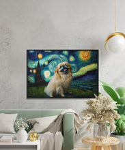 Load image into Gallery viewer, Starry Night Serenade Pekingese Wall Art Poster-Art-Dog Art, Dog Dad Gifts, Dog Mom Gifts, Home Decor, Pekingese, Poster-6