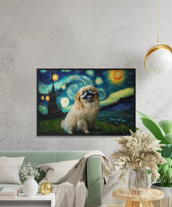 Starry Night Serenade Pekingese Wall Art Poster-Art-Dog Art, Dog Dad Gifts, Dog Mom Gifts, Home Decor, Pekingese, Poster-6