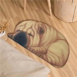 Image of a super cute Shar Pei floor rug for Shar Pei dog gift lovers
