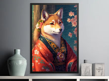 Load image into Gallery viewer, Nihonga Splendor Shiba Inu Wall Art Poster-Art-Dog Art, Dog Dad Gifts, Dog Mom Gifts, Home Decor, Poster, Shiba Inu-5