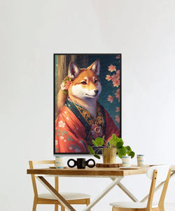 Nihonga Splendor Shiba Inu Wall Art Poster-Art-Dog Art, Dog Dad Gifts, Dog Mom Gifts, Home Decor, Poster, Shiba Inu-6