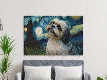 Load image into Gallery viewer, Starry Night Serenade Lhasa Apso Wall Art Poster-Art-Dog Art, Dog Dad Gifts, Dog Mom Gifts, Home Decor, Lhasa Apso, Poster-7