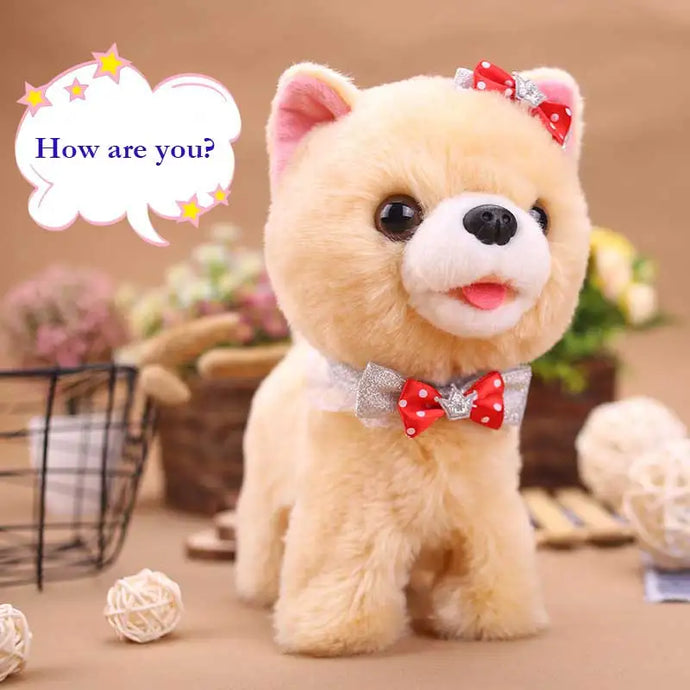 Walk, Wag, and Bark Bowtie Pomeranian Interactive Plush Toy-Stuffed Animals-Pomeranian, Stuffed Animal-A-CHINA-1
