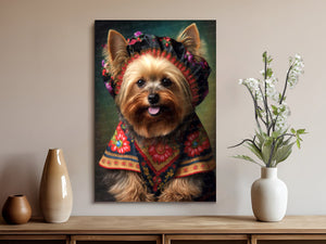 European Elegance Yorkie Wall Art Poster-Art-Dog Art, Dog Dad Gifts, Dog Mom Gifts, Home Decor, Poster, Yorkshire Terrier-8