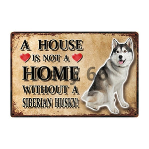 A House Is Not A Home Without A Shetland Sheepdog Tin Poster-Sign Board-Dogs, Home Decor, Rough Collie, Shetland Sheepdog, Sign Board-15