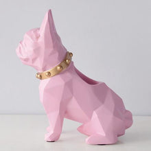 Load image into Gallery viewer, Image of a super-cute French Bulldog themed tabletop organiser statue in pink color