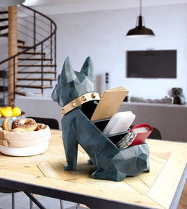 Abstract Frenchie Decorative Table Top Organiser Statue-Home Decor-Dogs, French Bulldog, Home Decor, Statue-10