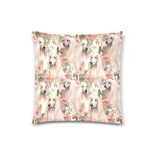 Load image into Gallery viewer, Afghan Hounds Floral Symphony Throw Pillow Cover-White1-ONESIZE-1