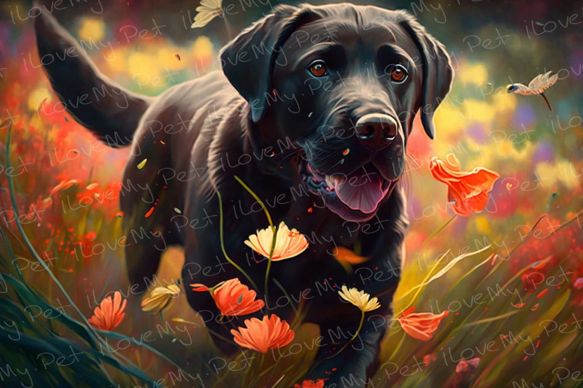 Black labrador wall sales art