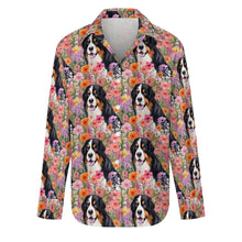 Load image into Gallery viewer, Bernese Mountain Dog in Bloom Women&#39;s Shirt-Apparel-Apparel, Bernese Mountain Dog, Shirt-M-3