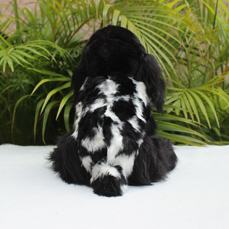 Black and White Cocker Spaniel Stuffed Animal Plush Toy-Stuffed Animals-Cocker Spaniel, Home Decor, Stuffed Animal-4