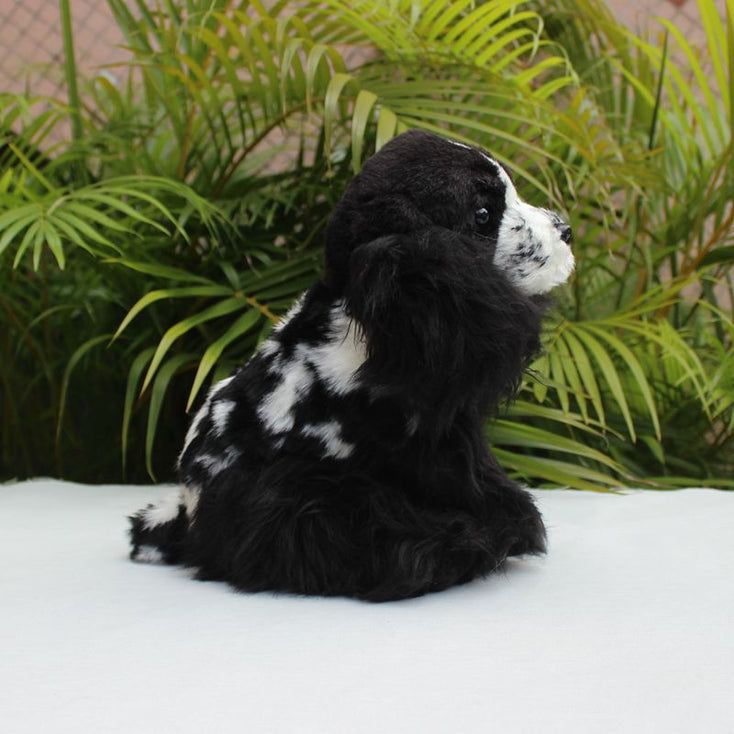 Black and White Cocker Spaniel Stuffed Animal Plush Toy-Stuffed Animals-Cocker Spaniel, Home Decor, Stuffed Animal-7