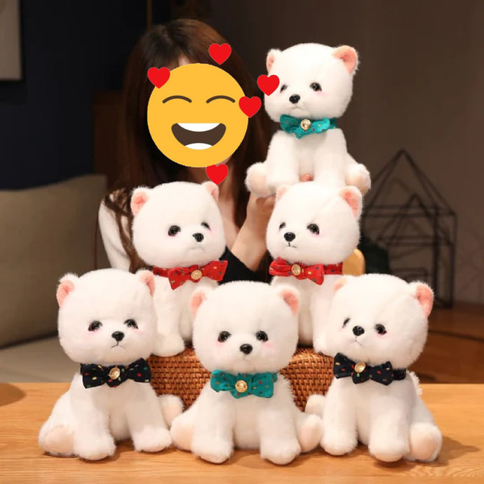 Bow Tie Pomeranian Stuffed Animal Plush Toys-Soft Toy-Dogs, Home Decor, Pomeranian, Stuffed Animal-29