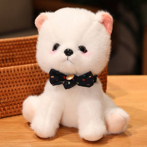 Bow Tie Pomeranian Stuffed Animal Plush Toys-Soft Toy-Dogs, Home Decor, Pomeranian, Soft Toy, Stuffed Animal-Black-1