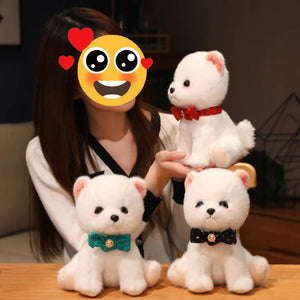 Bow Tie Pomeranian Stuffed Animal Plush Toys-Soft Toy-Dogs, Home Decor, Pomeranian, Stuffed Animal-30