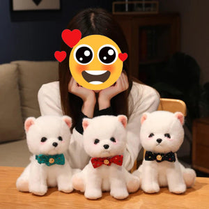 Bow Tie Pomeranian Stuffed Animal Plush Toys-Soft Toy-Dogs, Home Decor, Pomeranian, Stuffed Animal-32