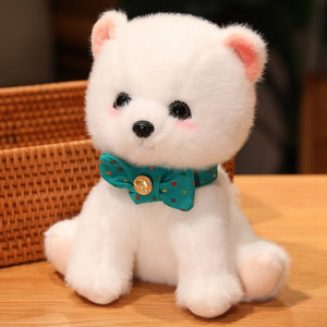 Bow Tie Pomeranian Stuffed Animal Plush Toys-Soft Toy-Dogs, Home Decor, Pomeranian, Soft Toy, Stuffed Animal-Green-2