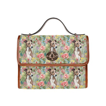 Load image into Gallery viewer, Brindle Greyhound / Whippet in Floral Bloom Shoulder Bag Purse-Accessories-Accessories, Bags, Greyhound, Purse, Whippet-One Size-6