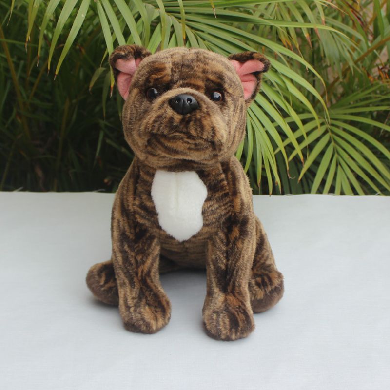 Brindle Pit Bull Love Stuffed Animal Plush Toy