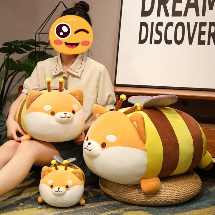 Bumble Bee Shiba Inu Stuffed Animal Plush Toy Pillows (Small to Large Size)-7