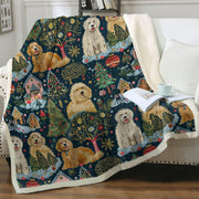 Christmas Cheer Goldendoodles Soft Warm Fleece Blanket-Blanket-Blankets, Christmas, Dog Dad Gifts, Dog Mom Gifts, Goldendoodle, Home Decor-12