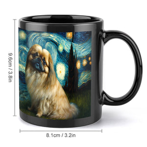 Cosmic Cutie Pekingese Coffee Mug-Mug-Accessories, Dog Dad Gifts, Dog Mom Gifts, Home Decor, Mugs, Pekingese-ONE SIZE-Black-5