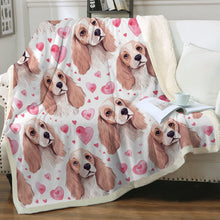 Load image into Gallery viewer, Curious Cocker Spaniel Love Soft Warm Fleece Blanket-Blanket-Blankets, Cocker Spaniel, Home Decor-Small-1