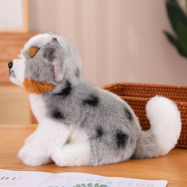 Cutest Button Nose Australian Shepherd Stuffed Animal Plush Toy-Stuffed Animals-Australian Shepherd, Home Decor, Stuffed Animal-6