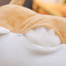 Load image into Gallery viewer, Image of the cotton filling Corgi plush pillow stuffed animal in Corgi design