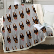 Cutest Doberman Love Soft Warm Fleece Blanket-Blanket-Blankets, Doberman, Home Decor-14