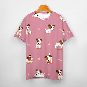 Cutest Jack Russell Terrier Love All Over Print Women's Cotton T-Shirt - 4 Colors-Apparel-Apparel, Jack Russell Terrier, Shirt, T Shirt-10