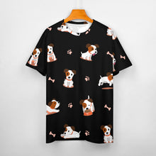 Load image into Gallery viewer, Cutest Jack Russell Terrier Love All Over Print Women&#39;s Cotton T-Shirt - 4 Colors-Apparel-Apparel, Jack Russell Terrier, Shirt, T Shirt-5